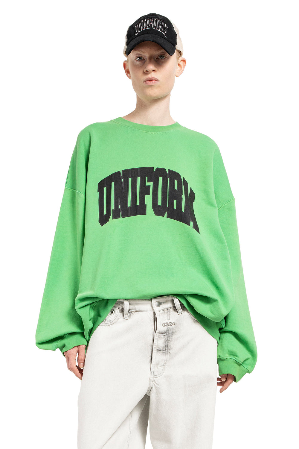 032C WOMAN GREEN SWEATSHIRTS