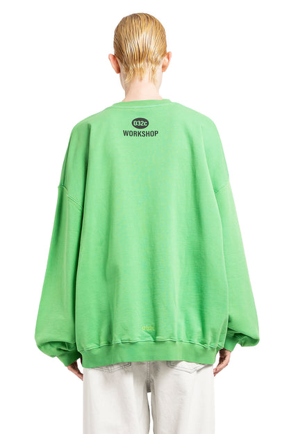 032C WOMAN GREEN SWEATSHIRTS