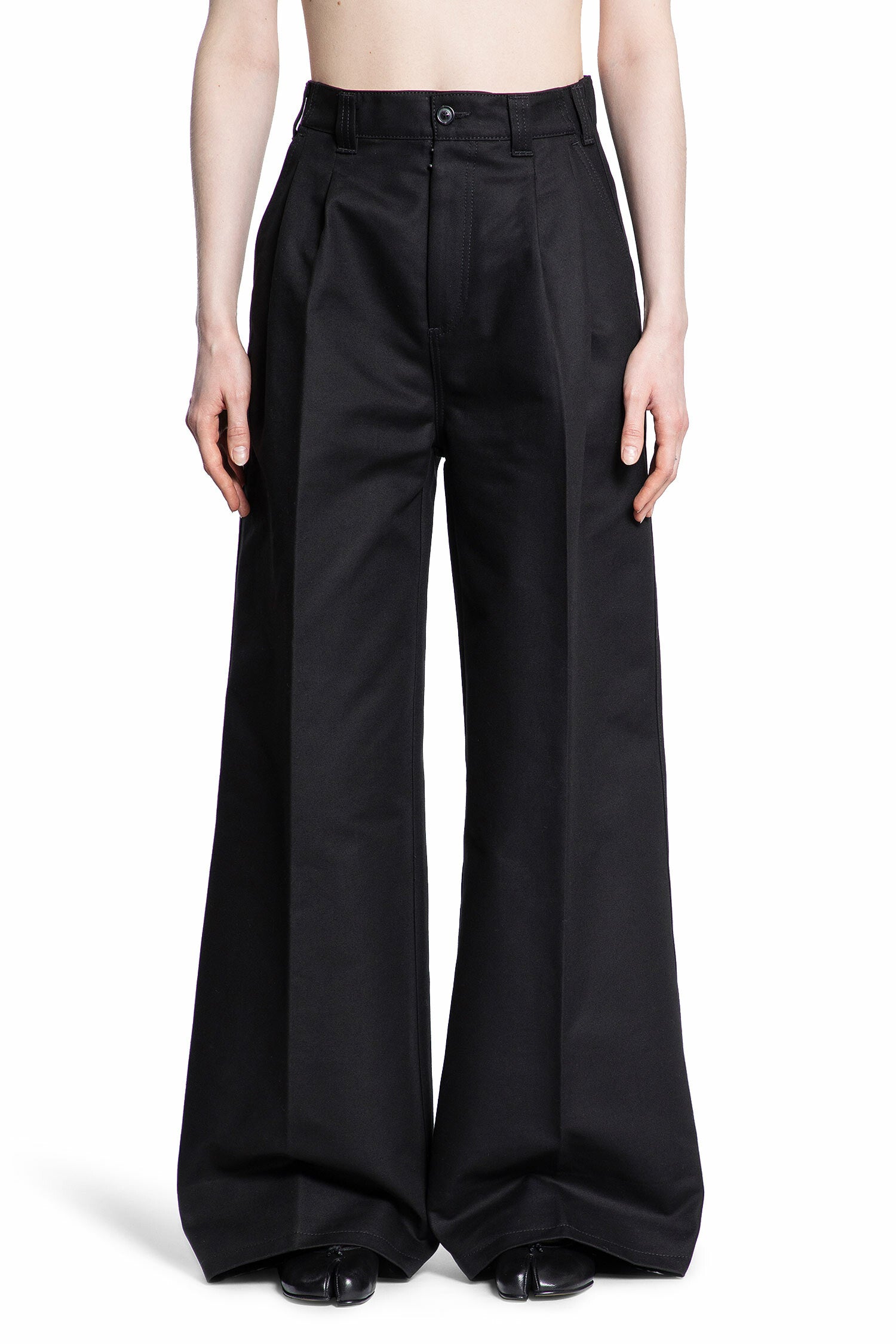 MAISON MARGIELA WOMAN BLACK TROUSERS