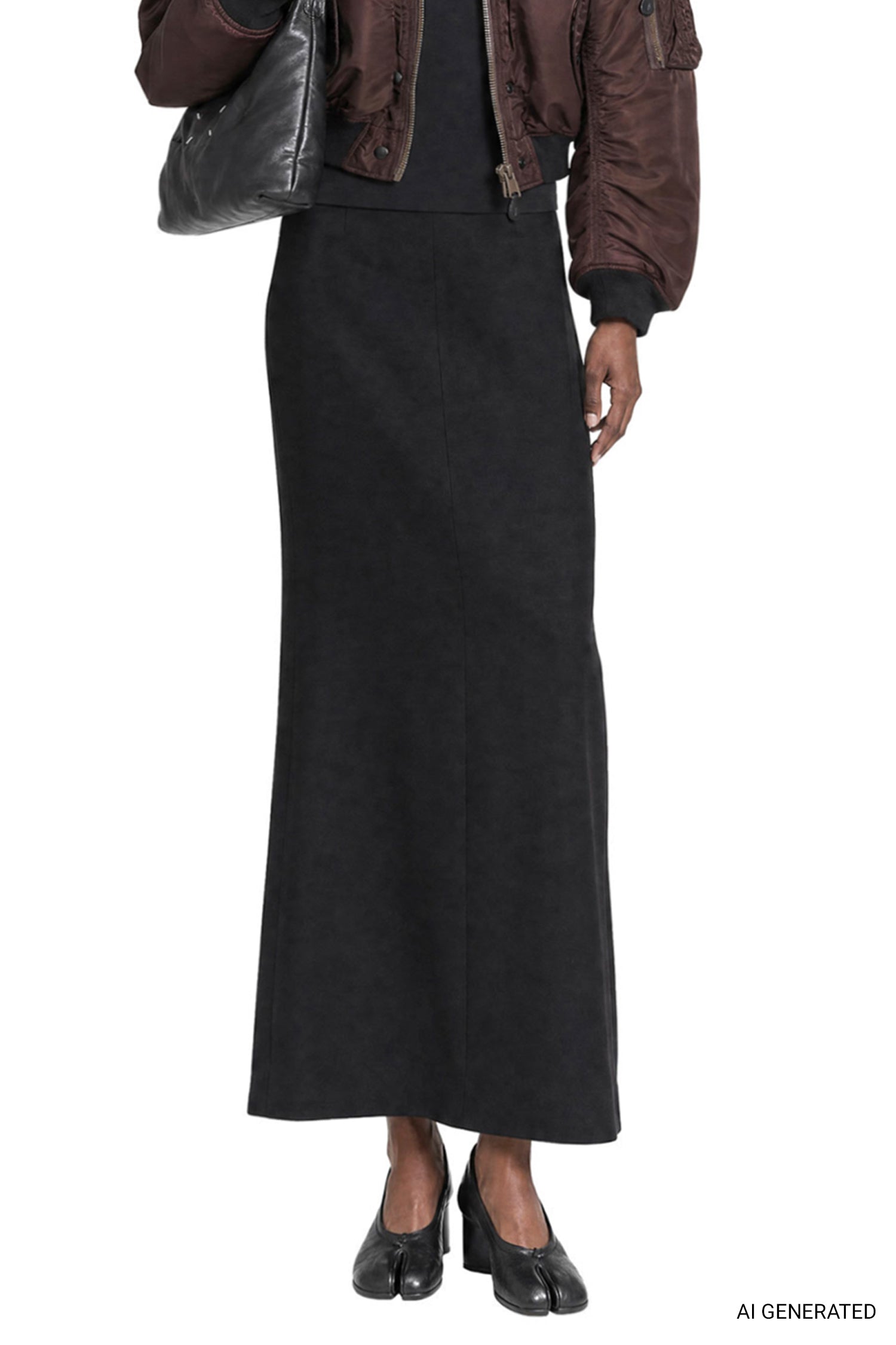 Wool Twill Maxi Skirt