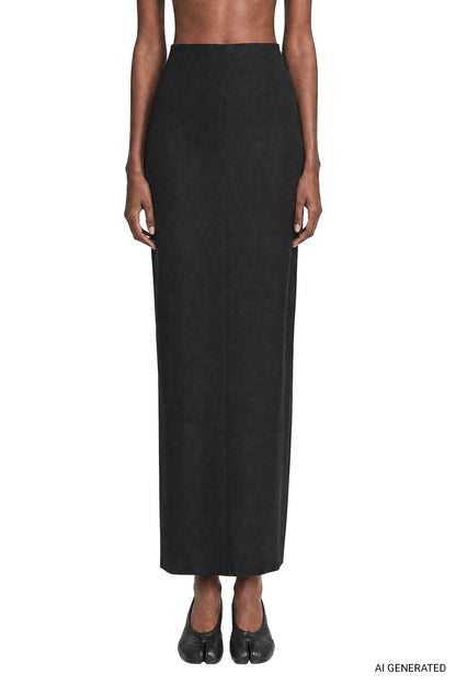 Wool Twill Maxi Skirt