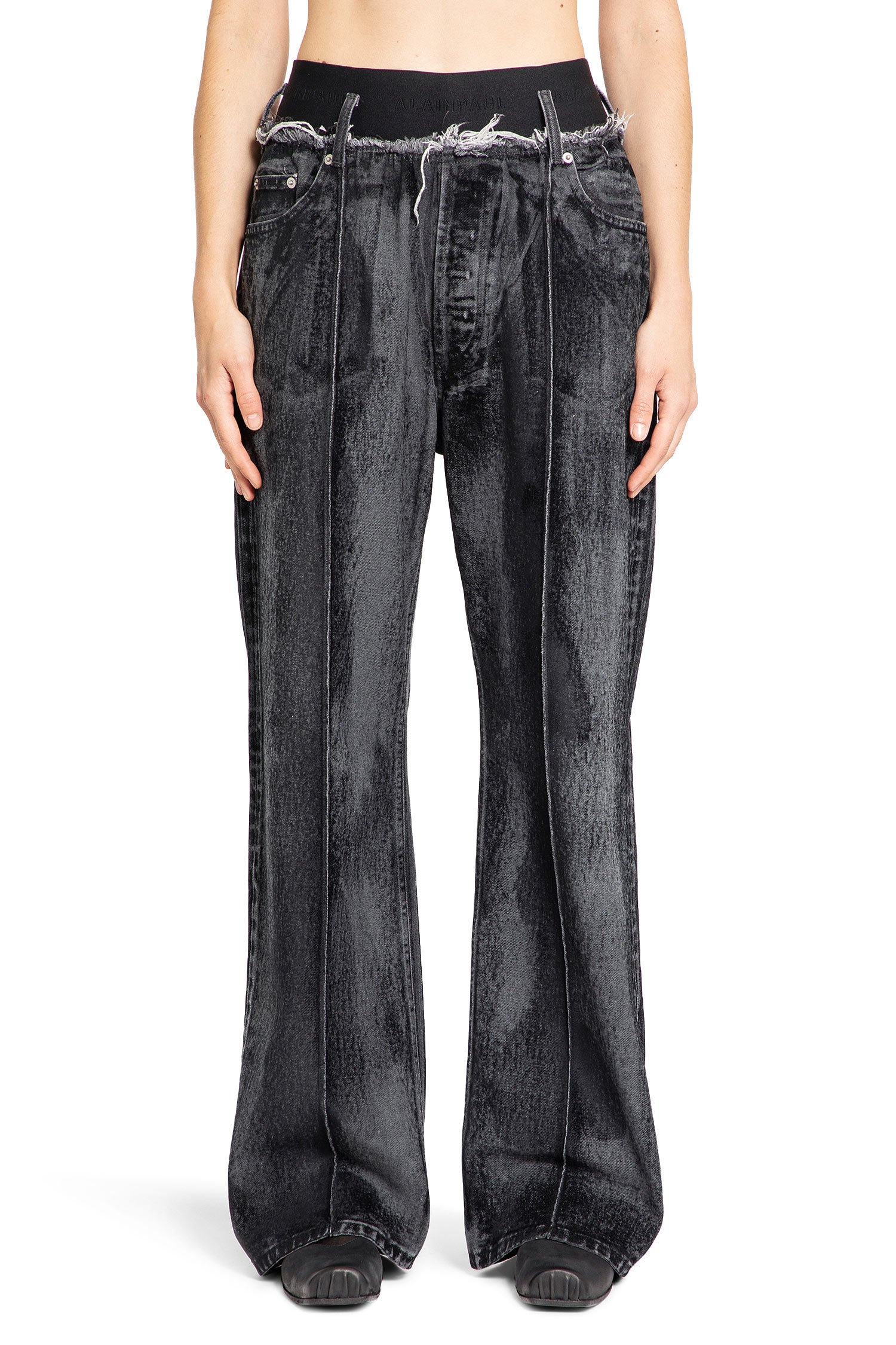 ALAINPAUL WOMAN BLACK JEANS