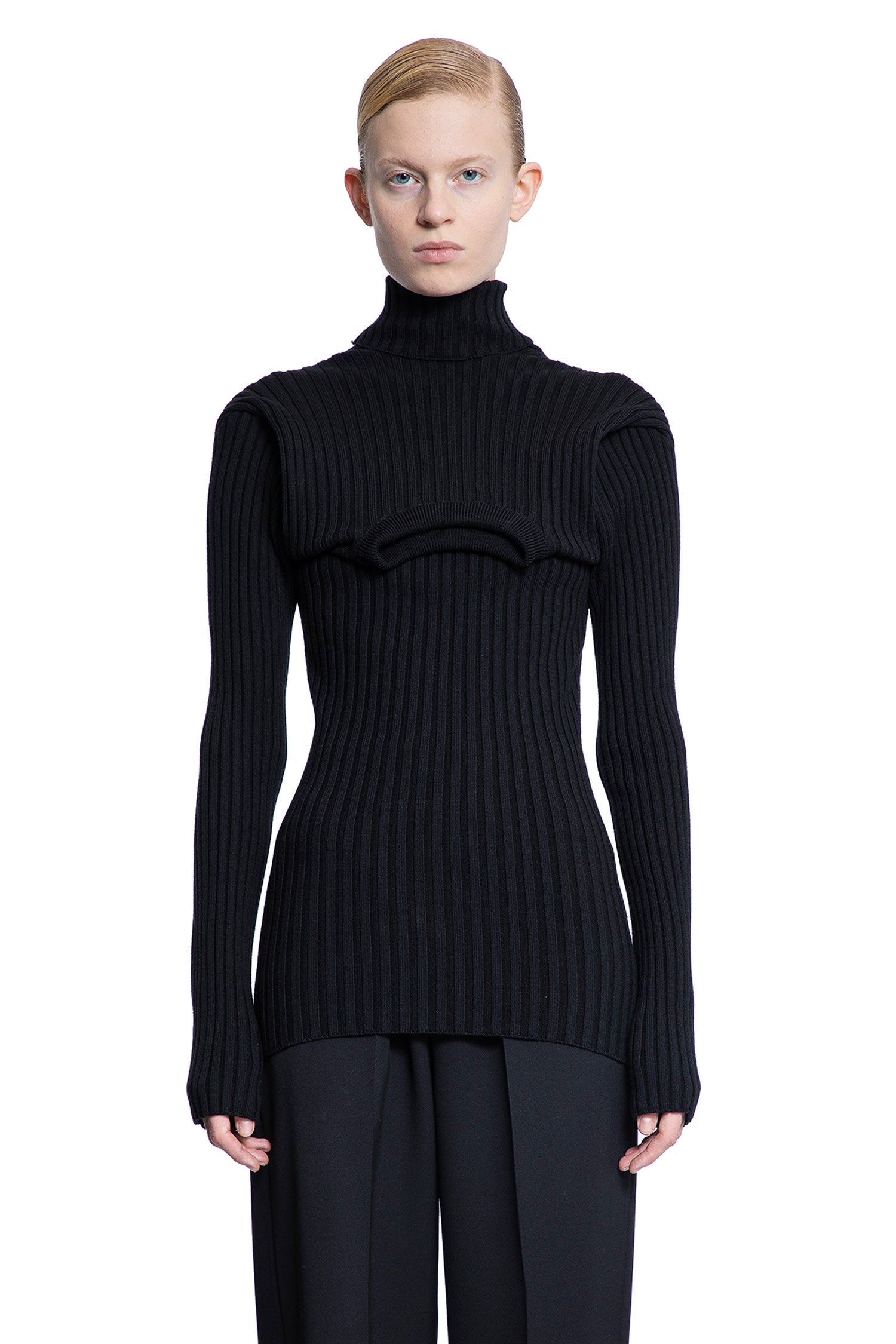 ALAINPAUL WOMAN BLACK KNITWEAR