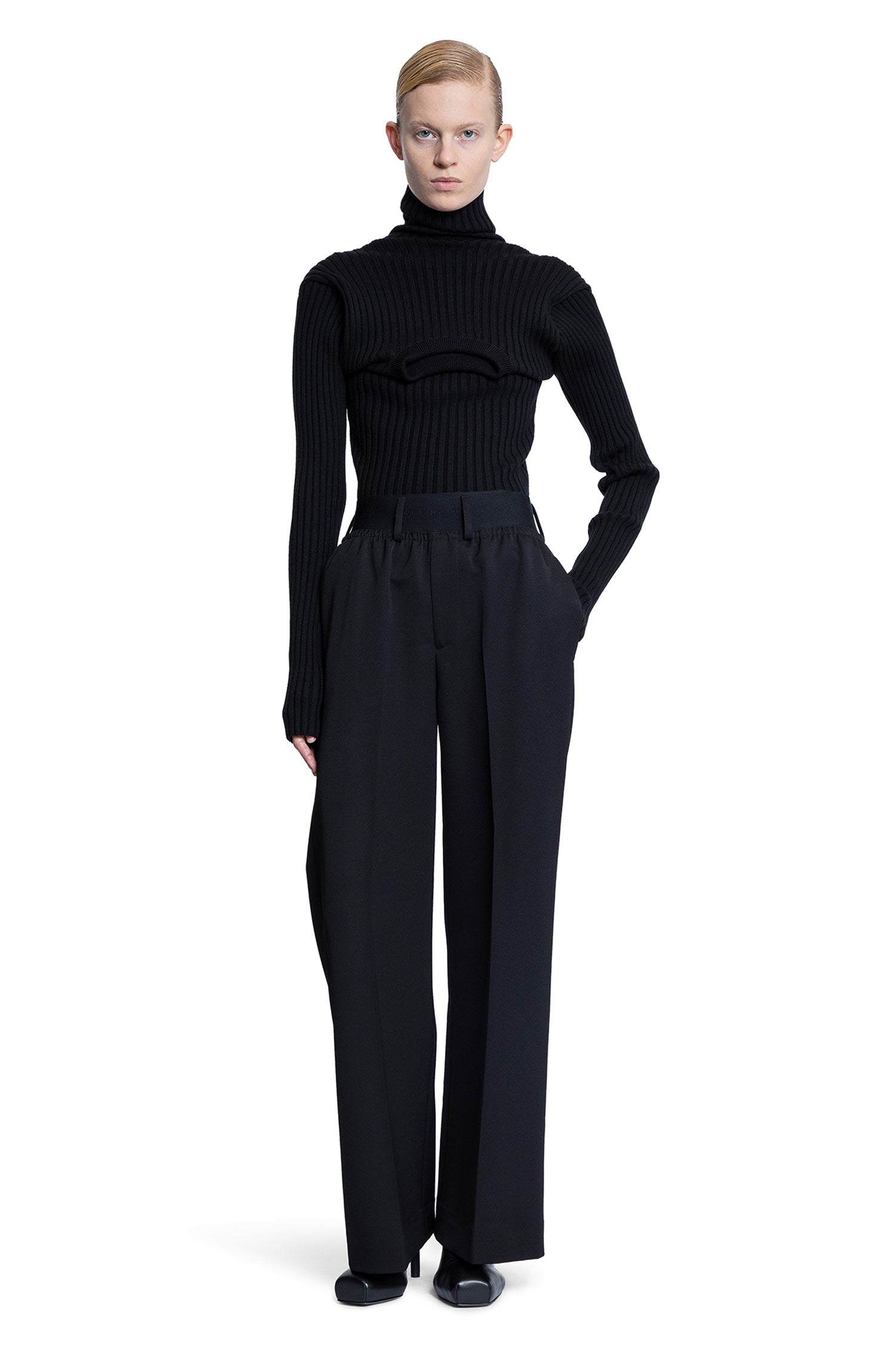 ALAINPAUL WOMAN BLACK KNITWEAR