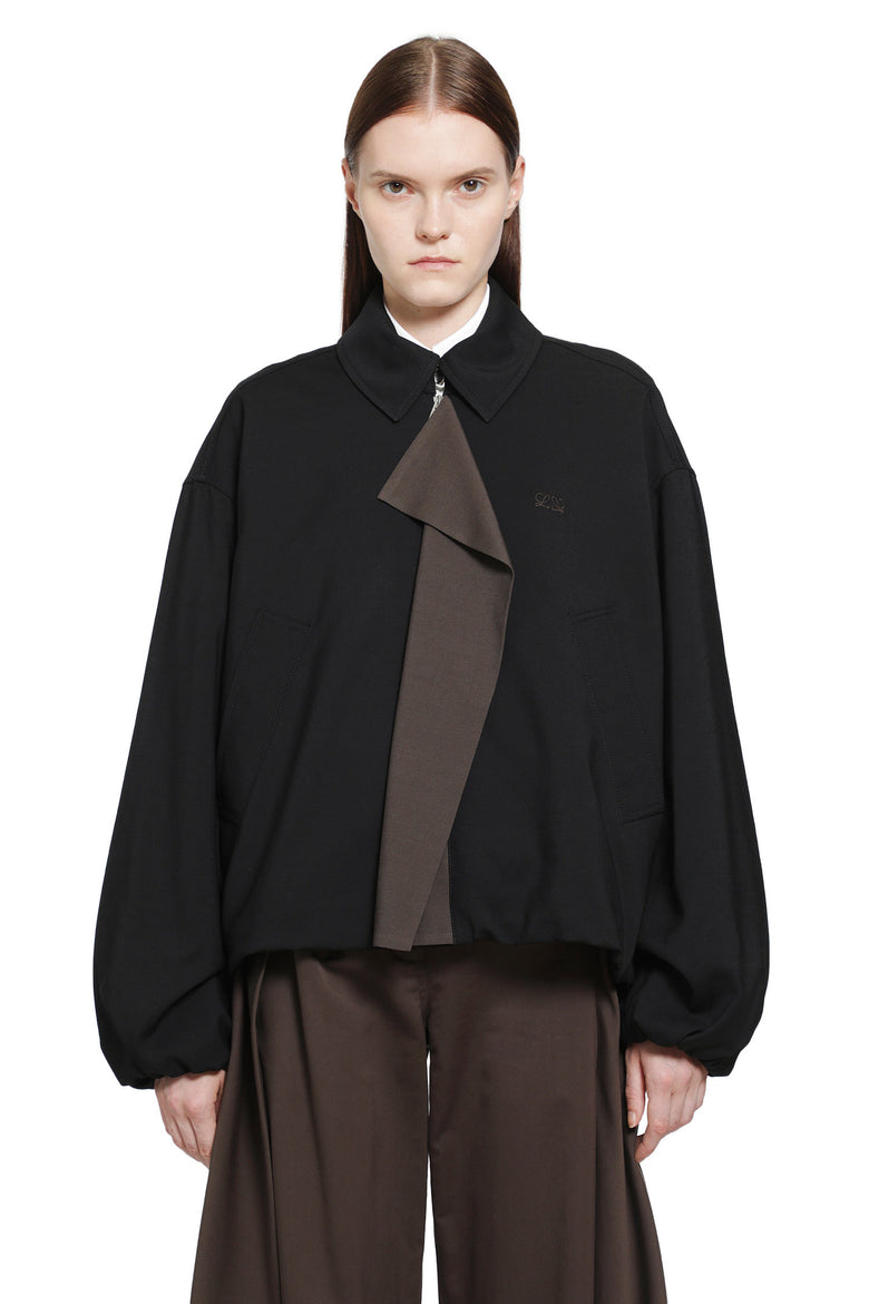 
              LOEWE Viscose Wool Harrington Jacket woman
            