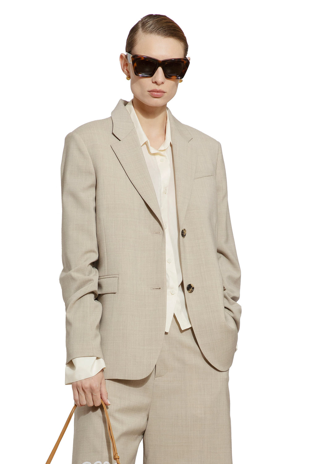 LOEWE WOMAN BEIGE BLAZERS