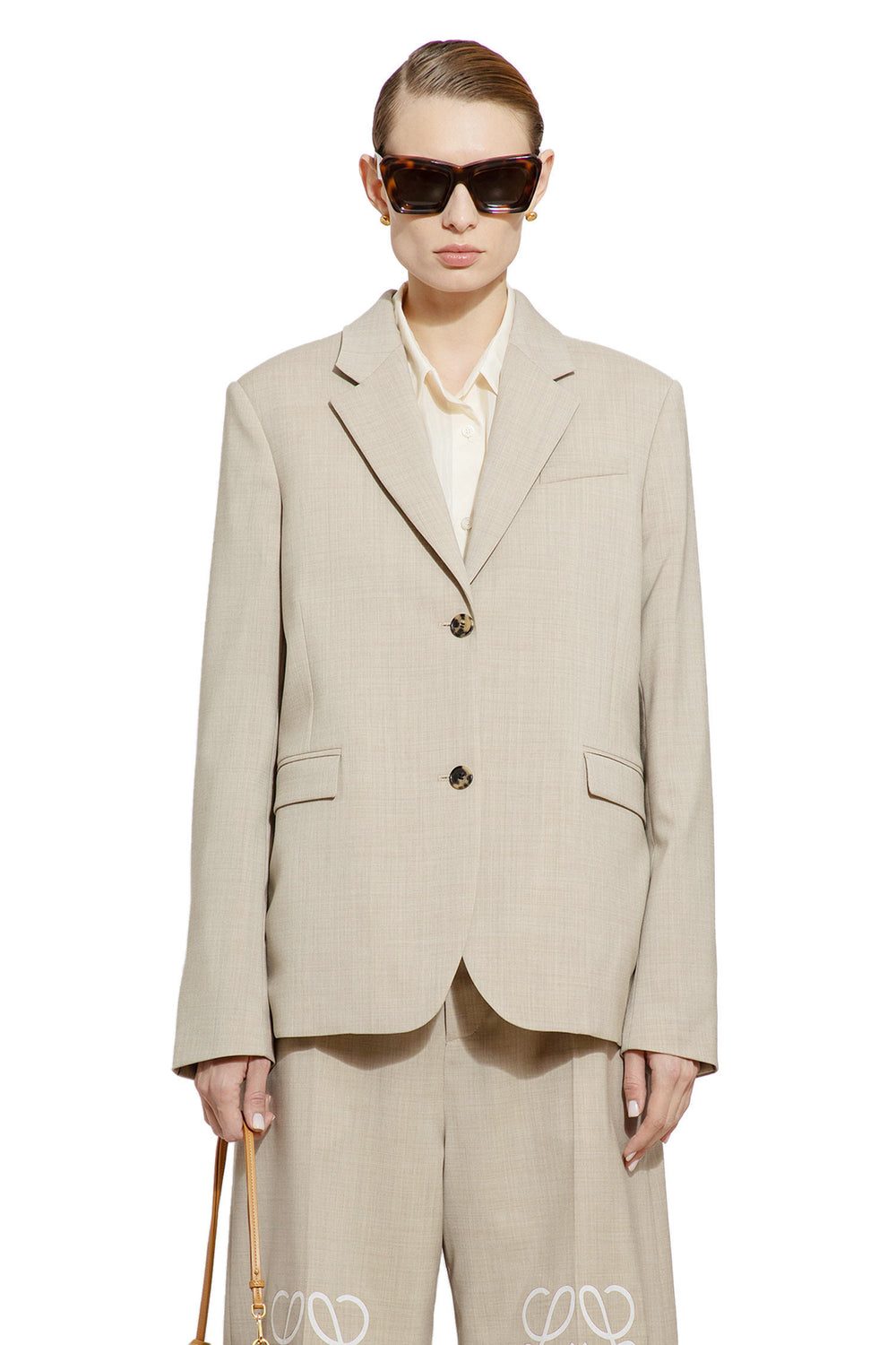 LOEWE WOMAN BEIGE BLAZERS