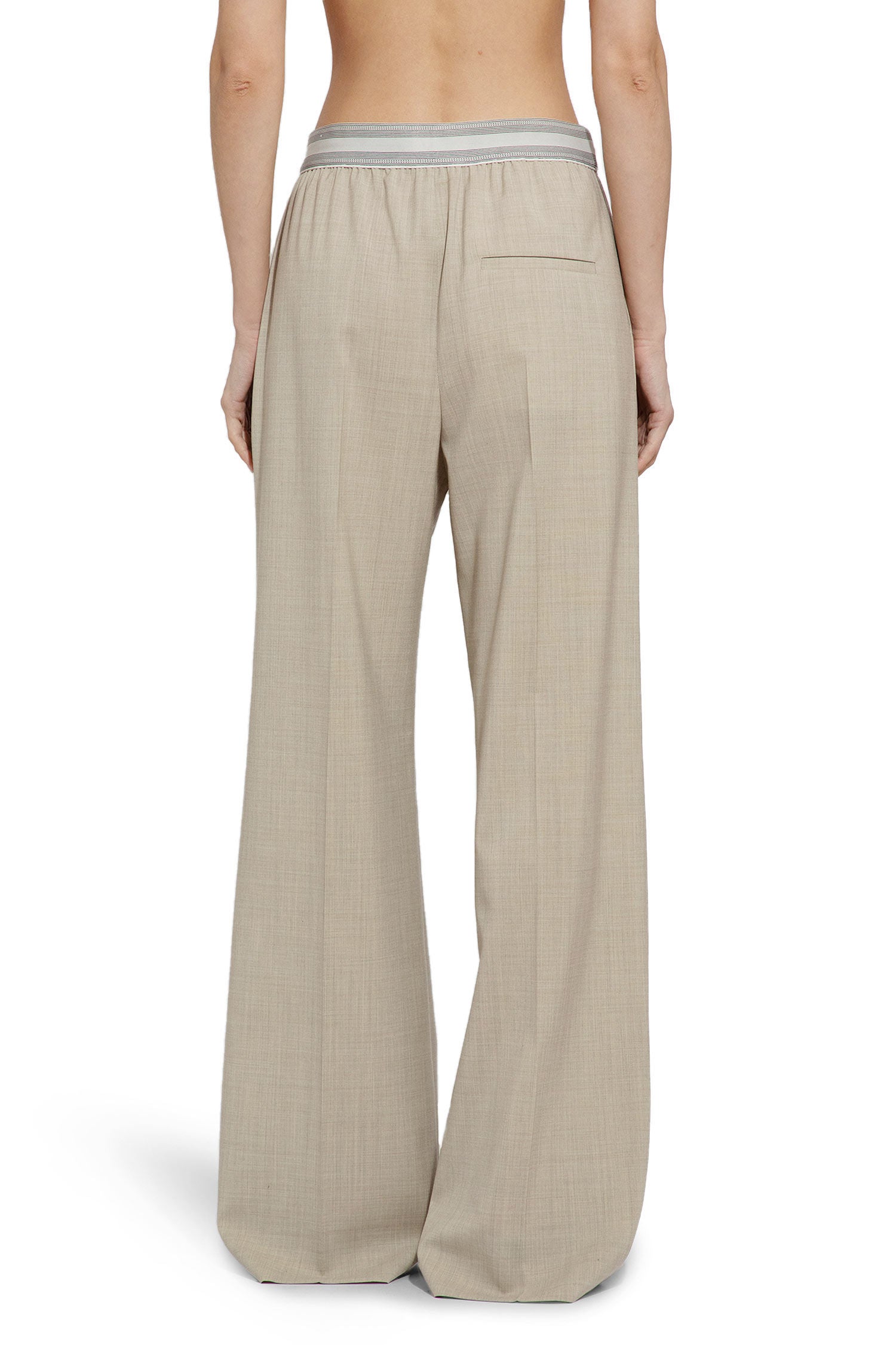 LOEWE WOMAN BEIGE TROUSERS