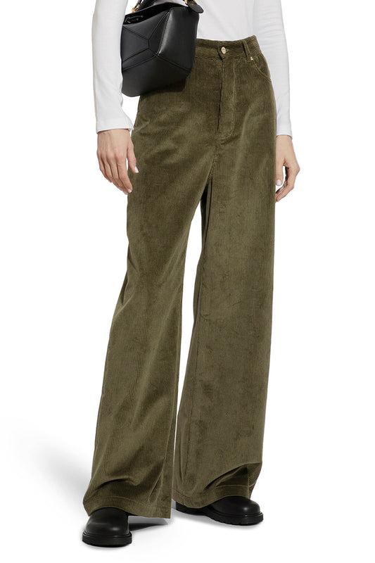 LOEWE WOMAN GREEN TROUSERS