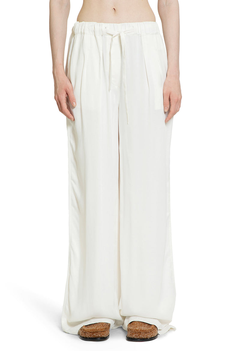 LOEWE WOMAN WHITE TROUSERS