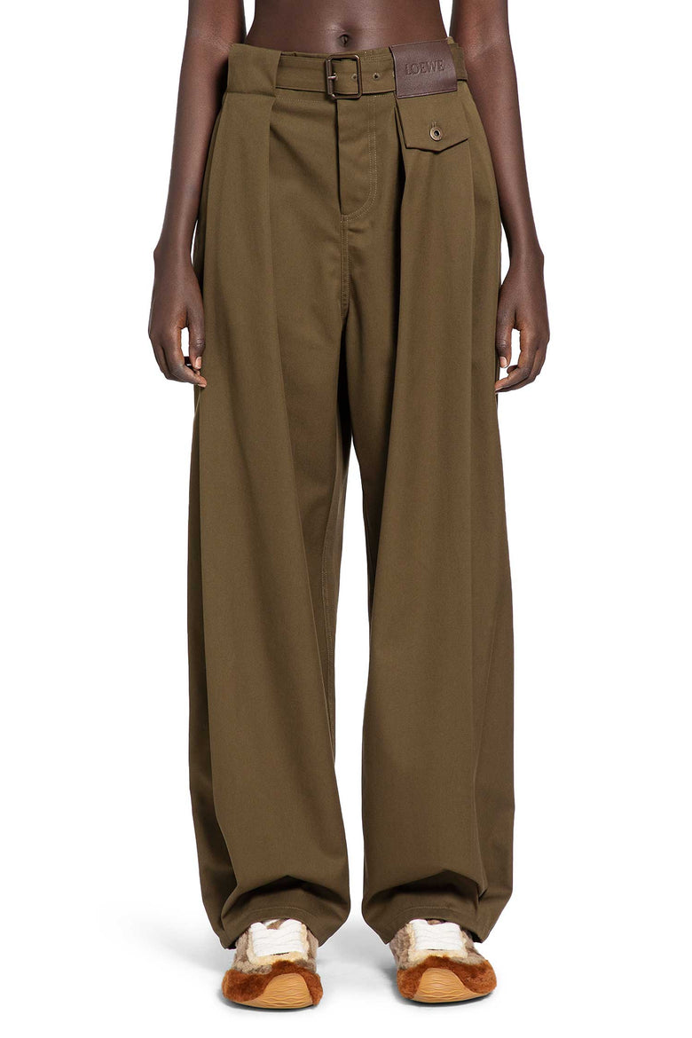 Pleated Cotton Silk Trousers