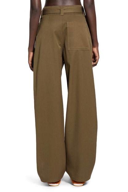 Pleated Cotton Silk Trousers