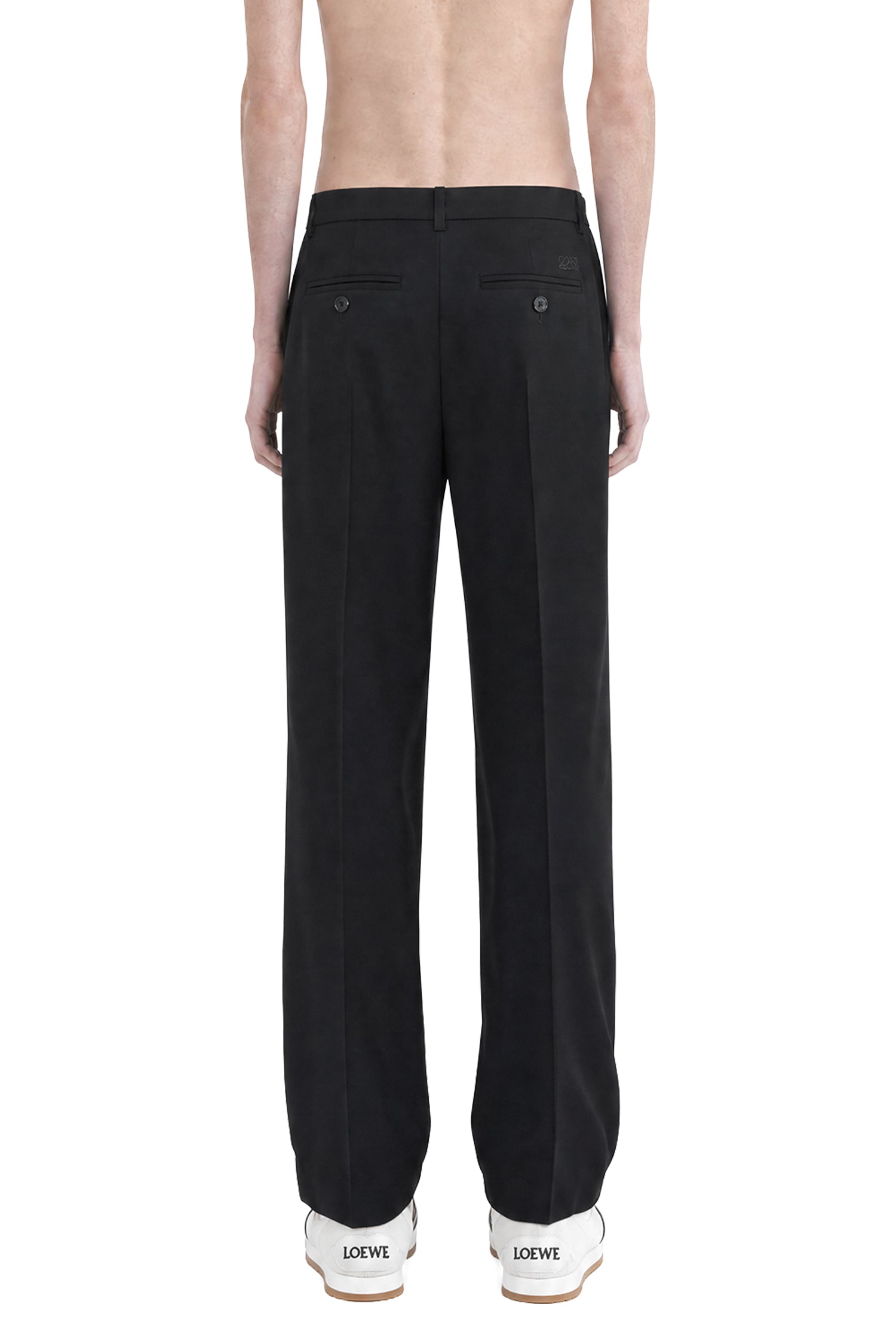 Trousers in Viscose and Wool Blend