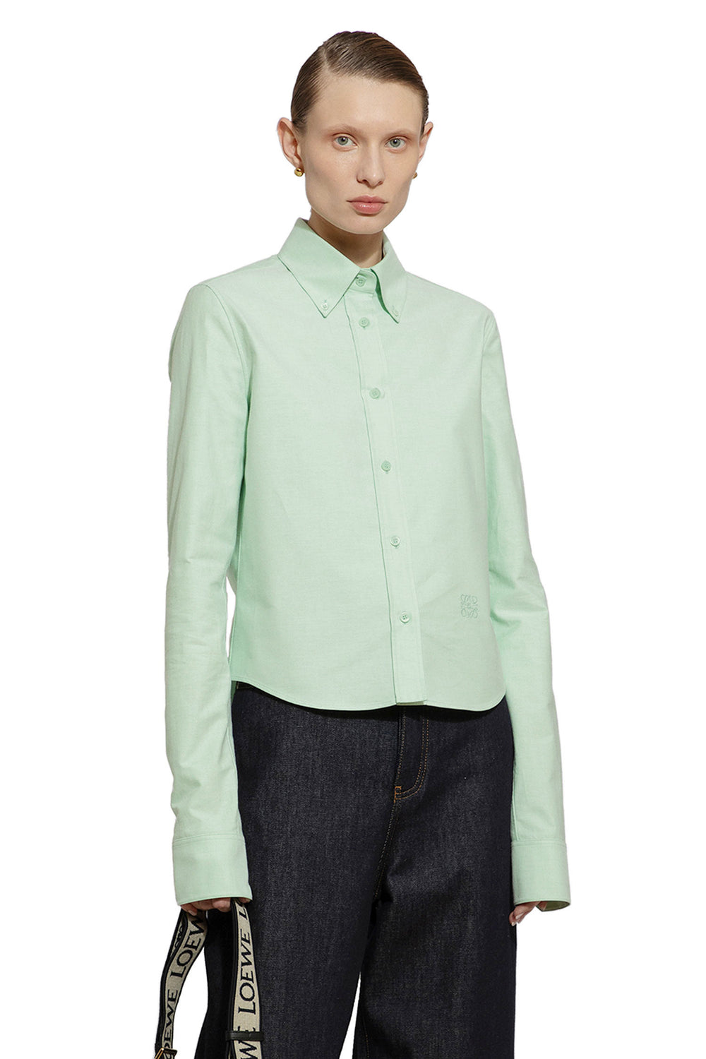 LOEWE WOMAN GREEN SHIRTS