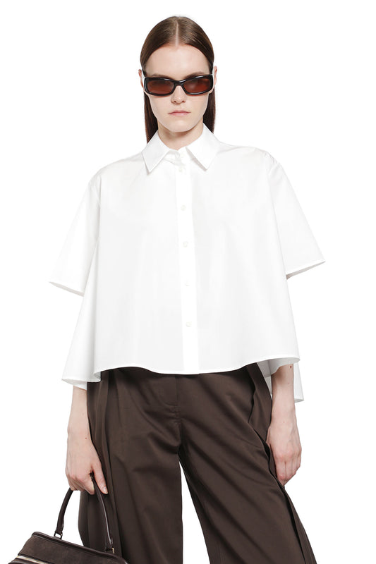 Short Sleeve Trapeze Shirt in Cotton