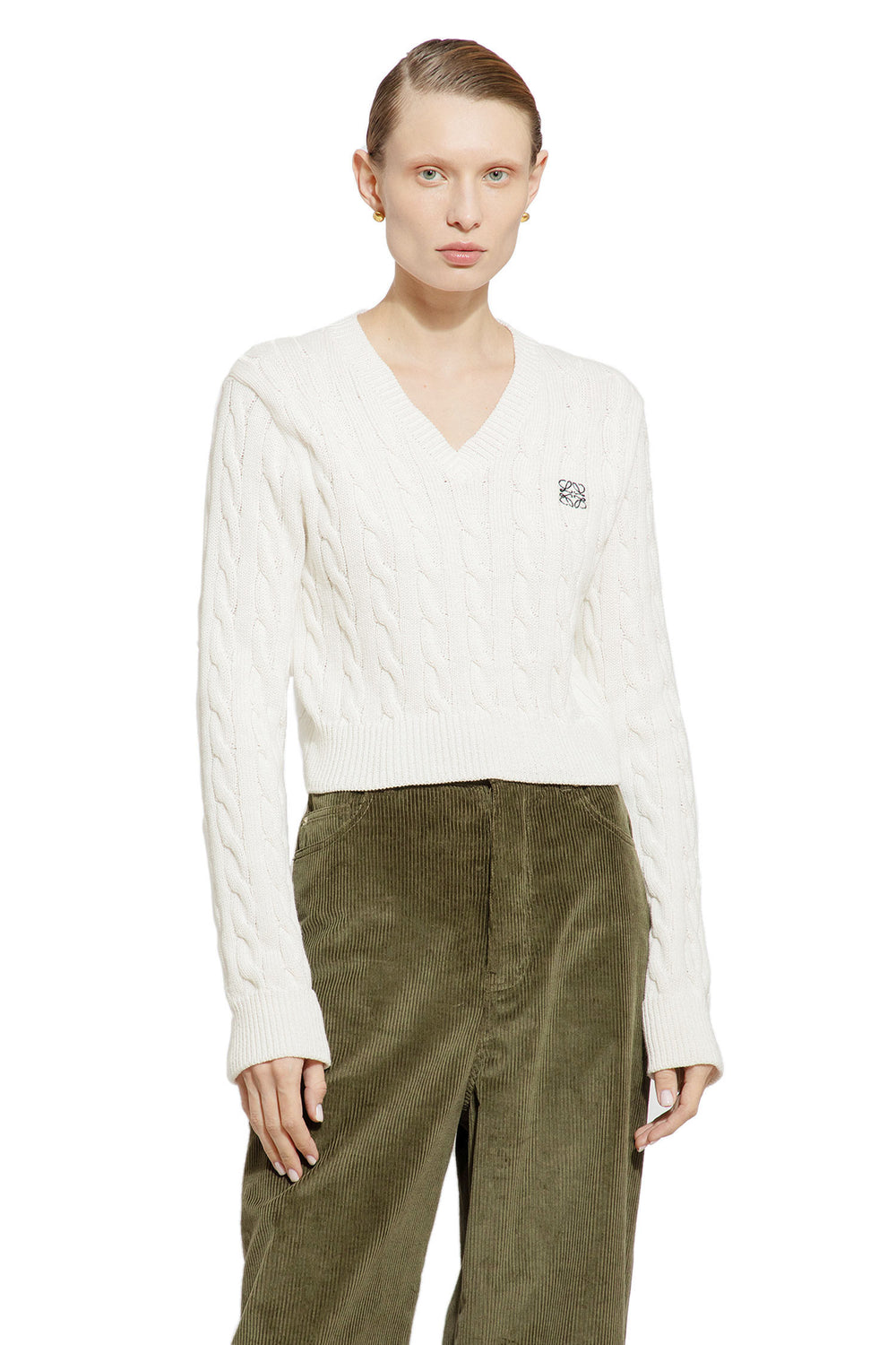 LOEWE WOMAN WHITE KNITWEAR