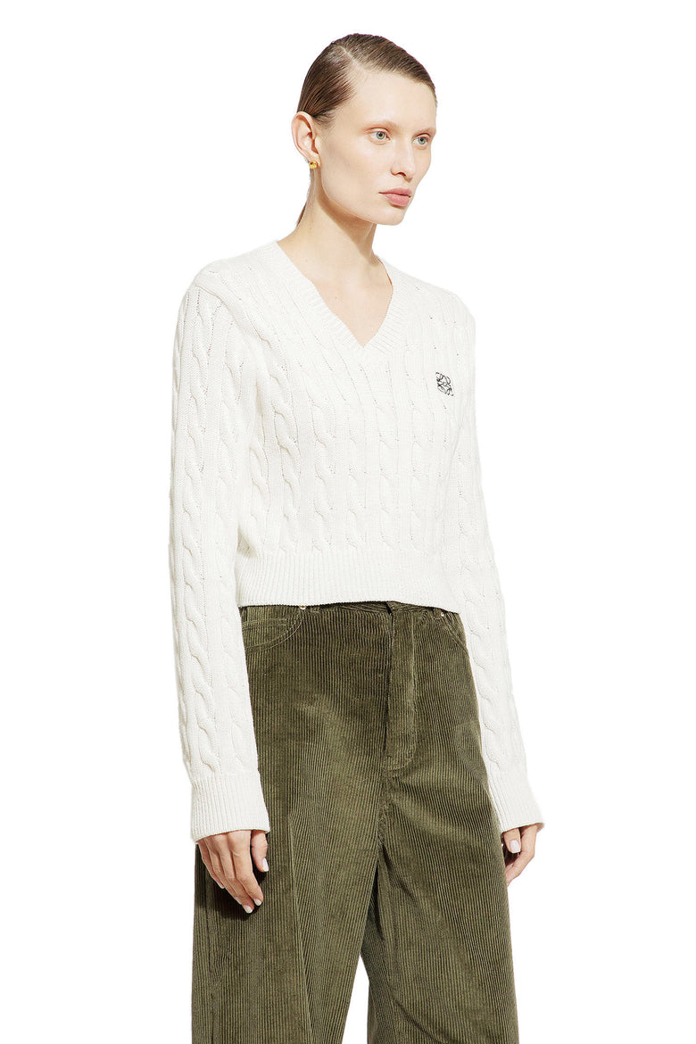 LOEWE WOMAN WHITE KNITWEAR