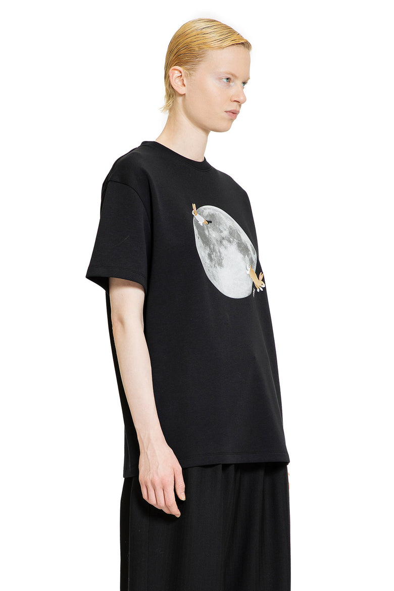 LOEWE WOMAN BLACK T-SHIRTS & TANK TOPS