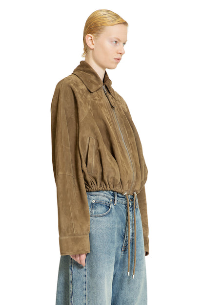 LOEWE WOMAN GREEN JACKETS