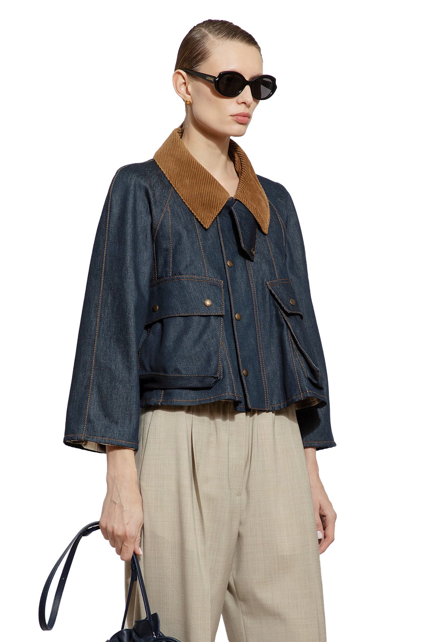 LOEWE WOMAN BLUE JACKETS