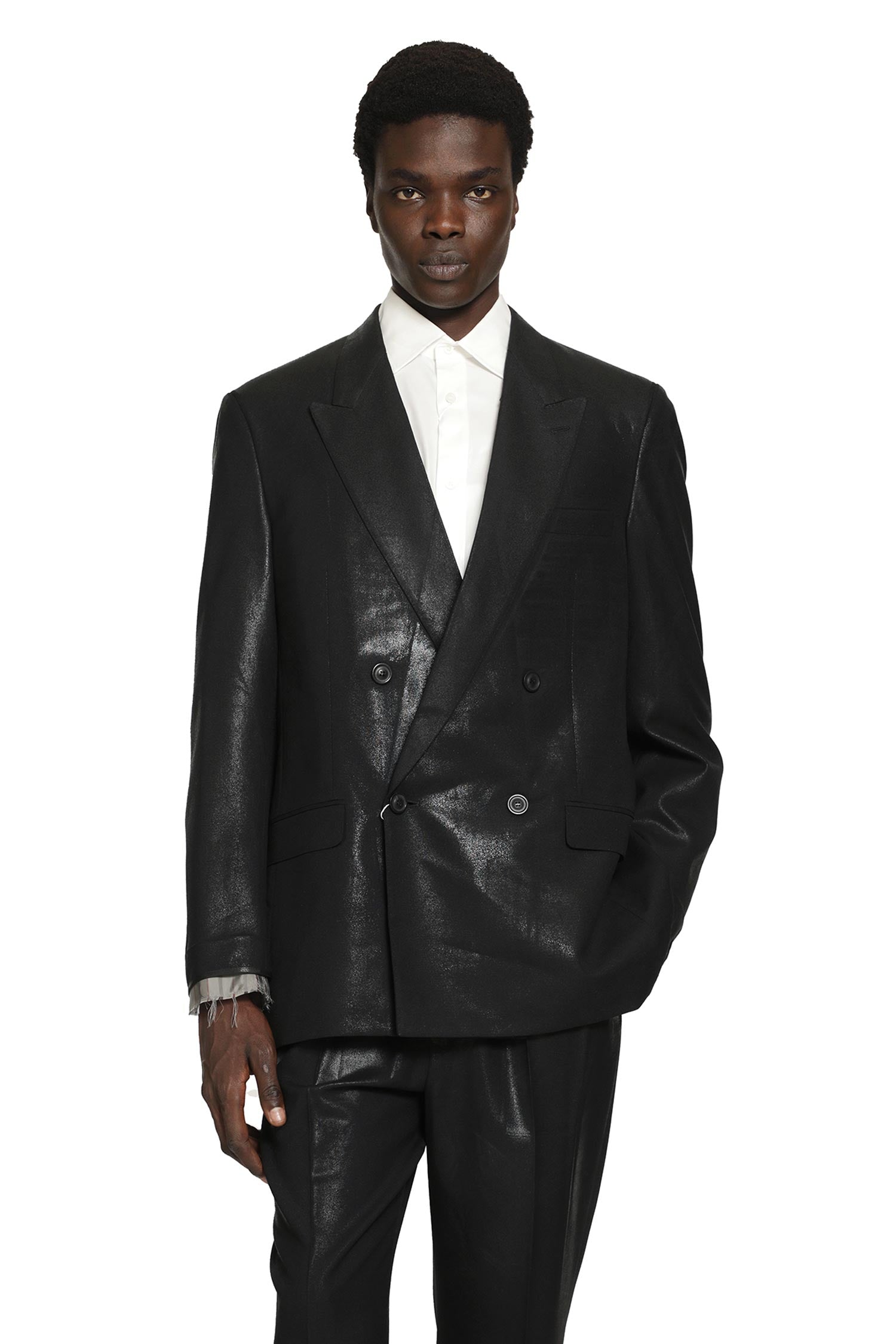 Foiled Wool Blazer