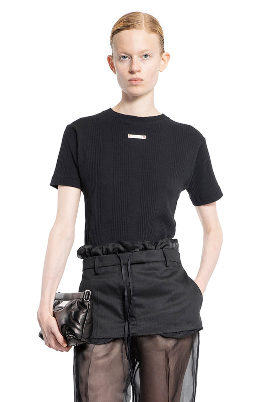 MAISON MARGIELA MAN BLACK T-SHIRTS & TANK TOPS