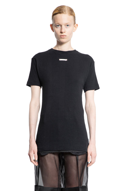 MAISON MARGIELA MAN BLACK T-SHIRTS & TANK TOPS