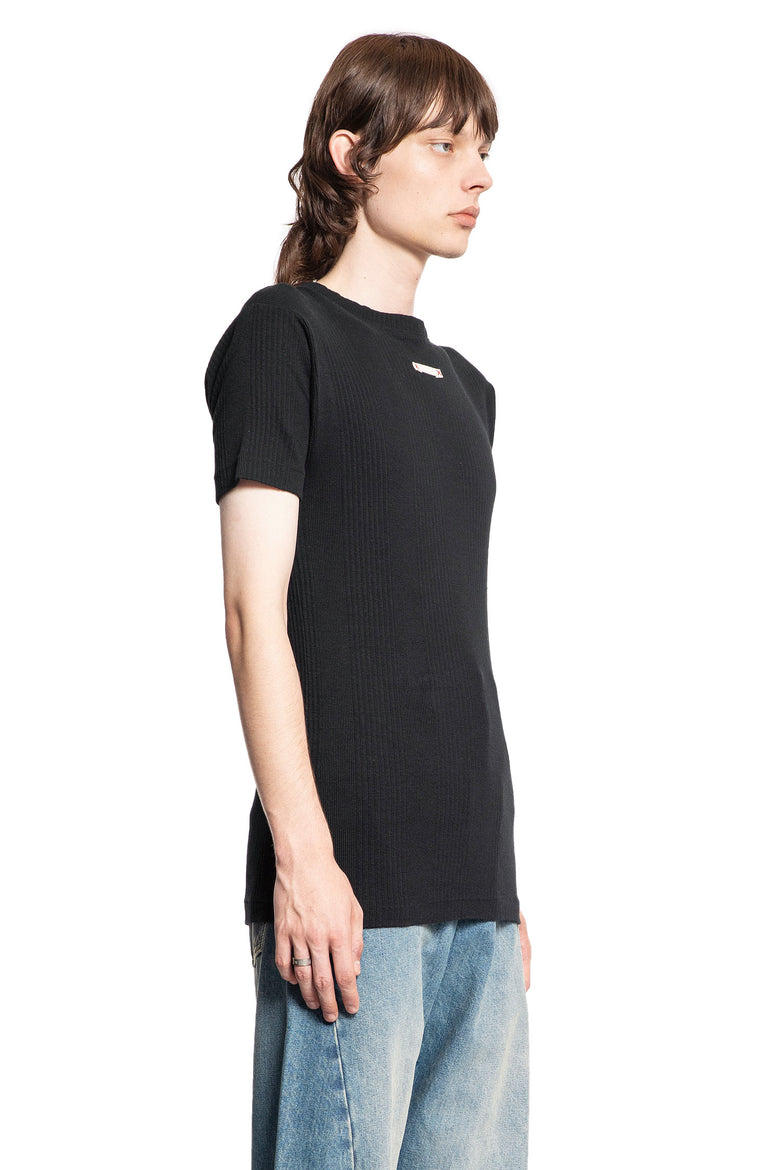 MAISON MARGIELA MAN BLACK T-SHIRTS & TANK TOPS