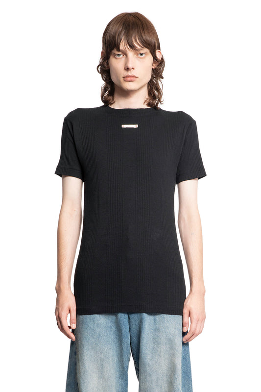 MAISON MARGIELA MAN BLACK T-SHIRTS & TANK TOPS