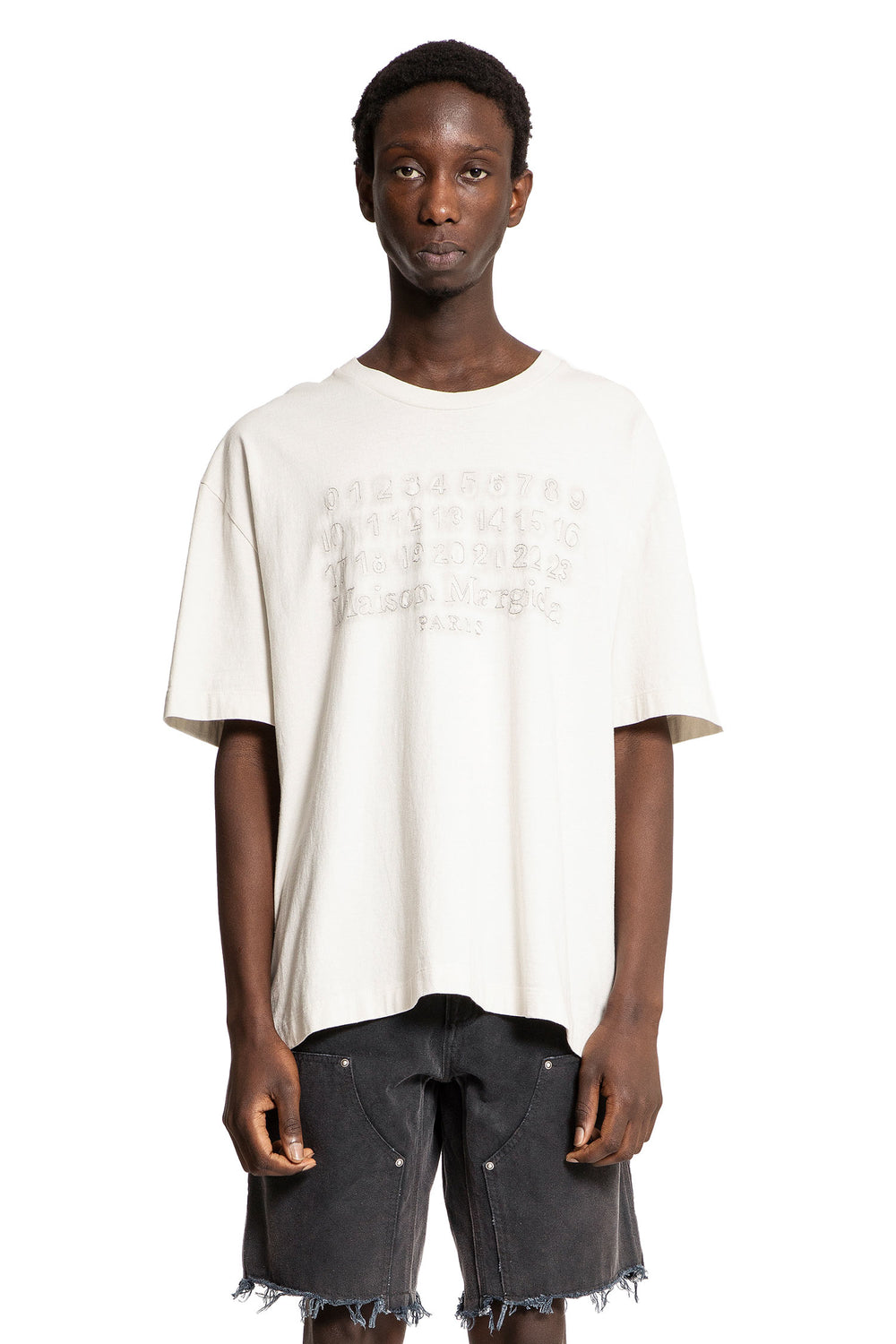 MAISON MARGIELA MAN WHITE T-SHIRTS & TANK TOPS