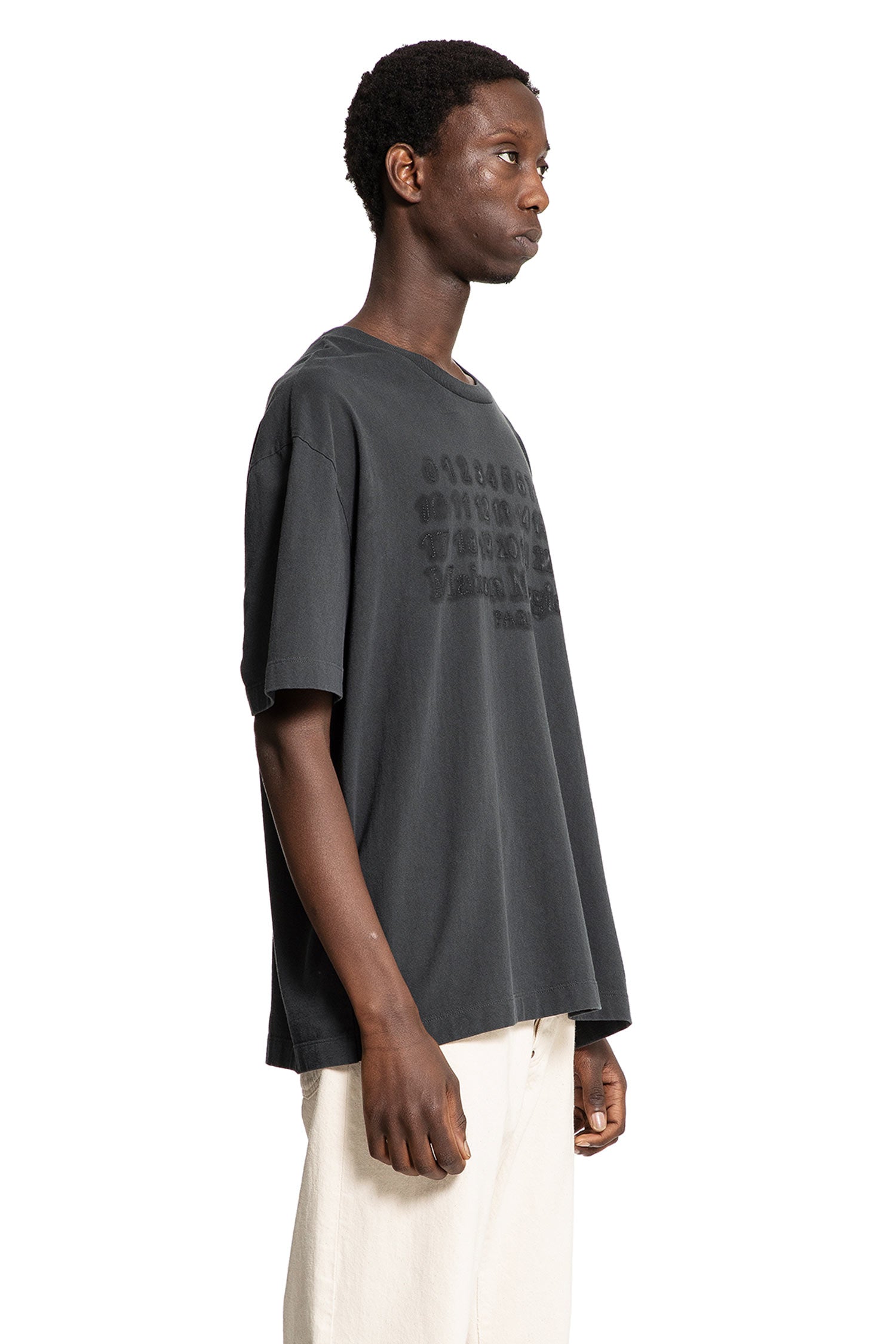 MAISON MARGIELA MAN BLACK T-SHIRTS & TANK TOPS