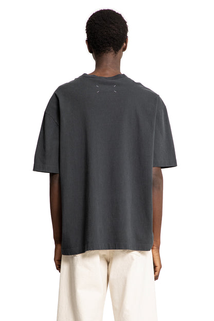 MAISON MARGIELA MAN BLACK T-SHIRTS & TANK TOPS