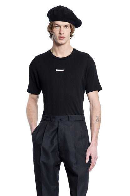 MAISON MARGIELA MAN BLACK T-SHIRTS & TANK TOPS