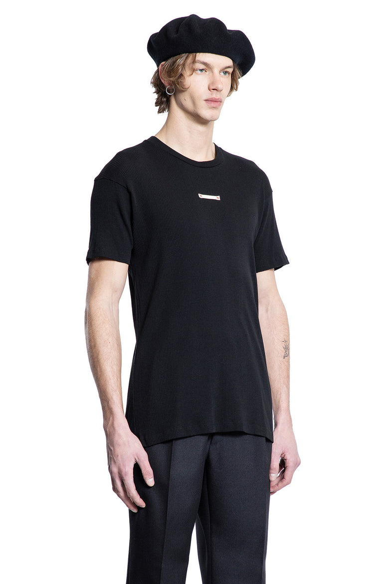 MAISON MARGIELA MAN BLACK T-SHIRTS & TANK TOPS