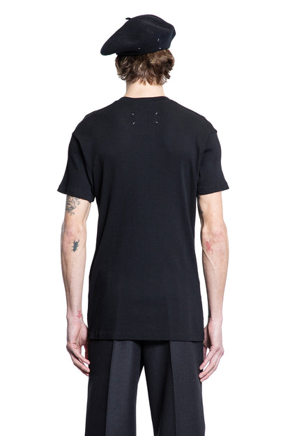 MAISON MARGIELA MAN BLACK T-SHIRTS & TANK TOPS