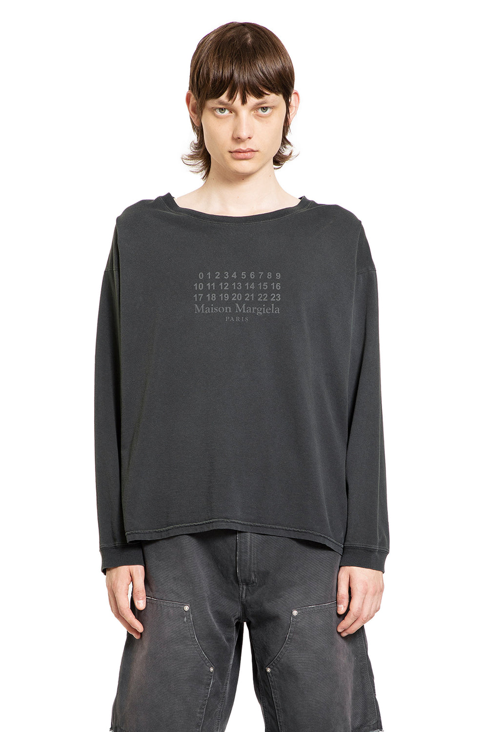 MAISON MARGIELA MAN BLACK T-SHIRTS & TANK TOPS