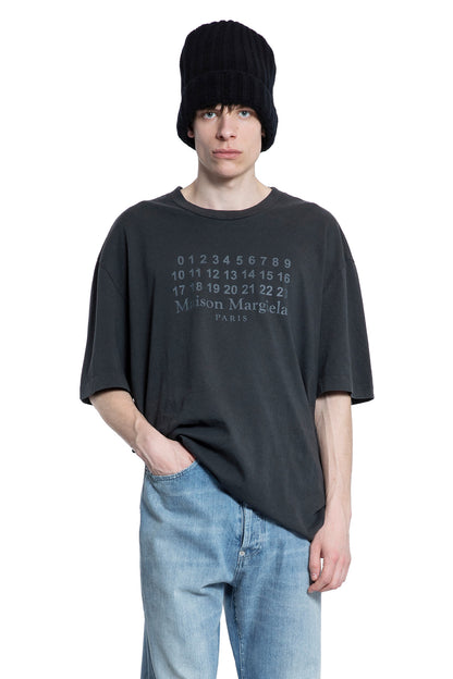 MAISON MARGIELA MAN BLACK T-SHIRTS & TANK TOPS