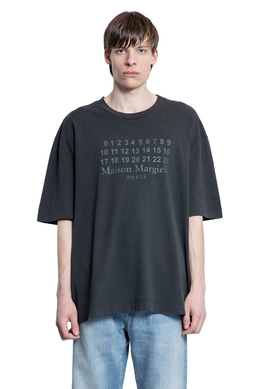 MAISON MARGIELA MAN BLACK T-SHIRTS & TANK TOPS