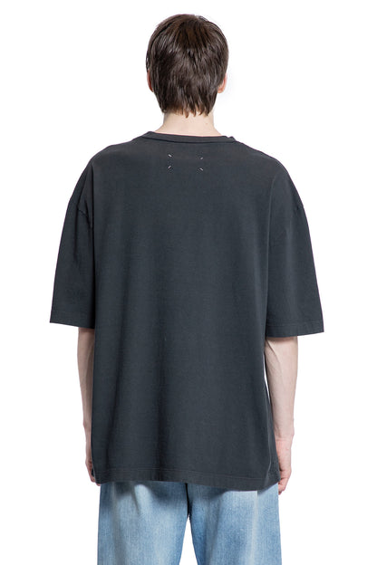 MAISON MARGIELA MAN BLACK T-SHIRTS & TANK TOPS