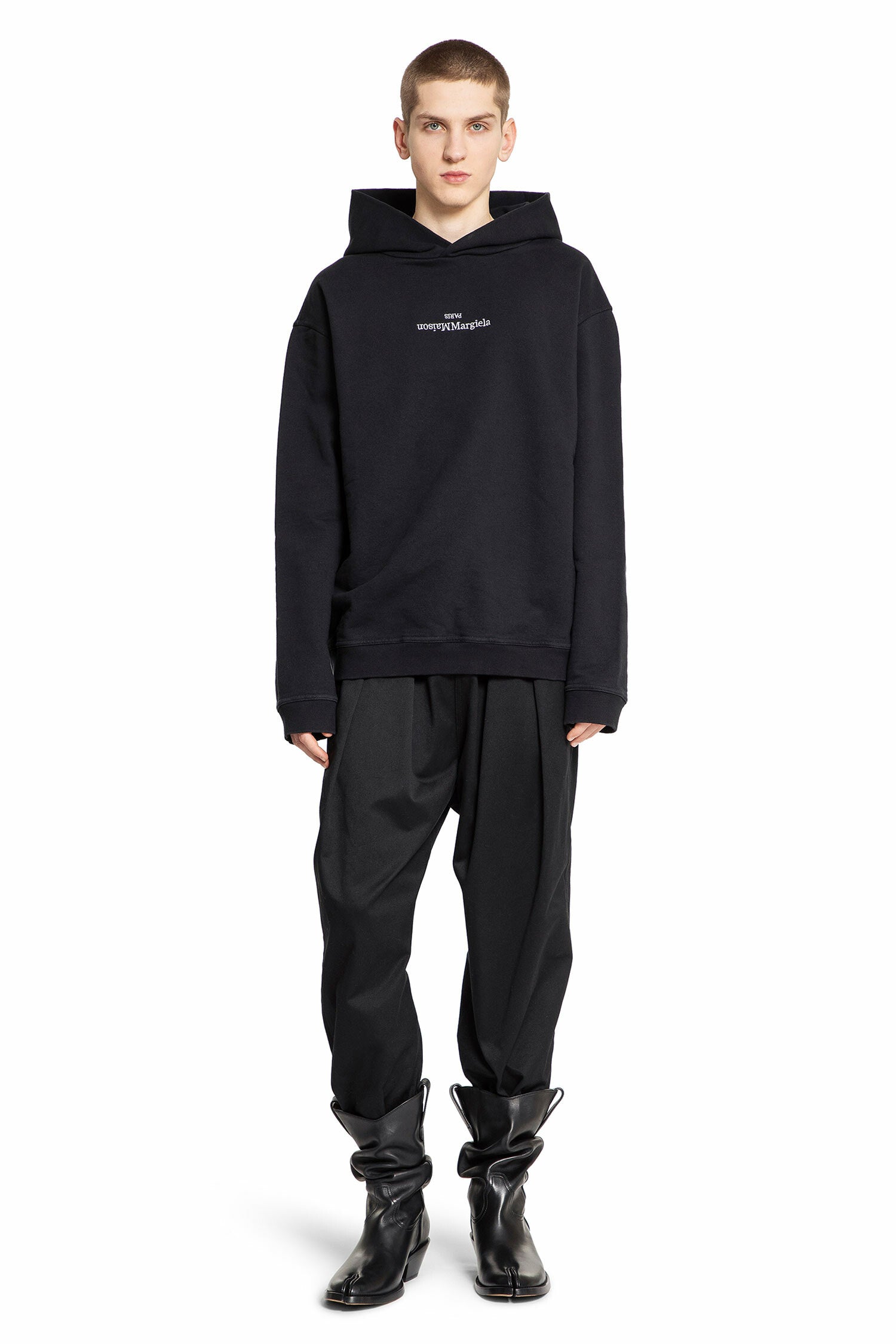 MAISON MARGIELA MAN BLACK SWEATSHIRTS