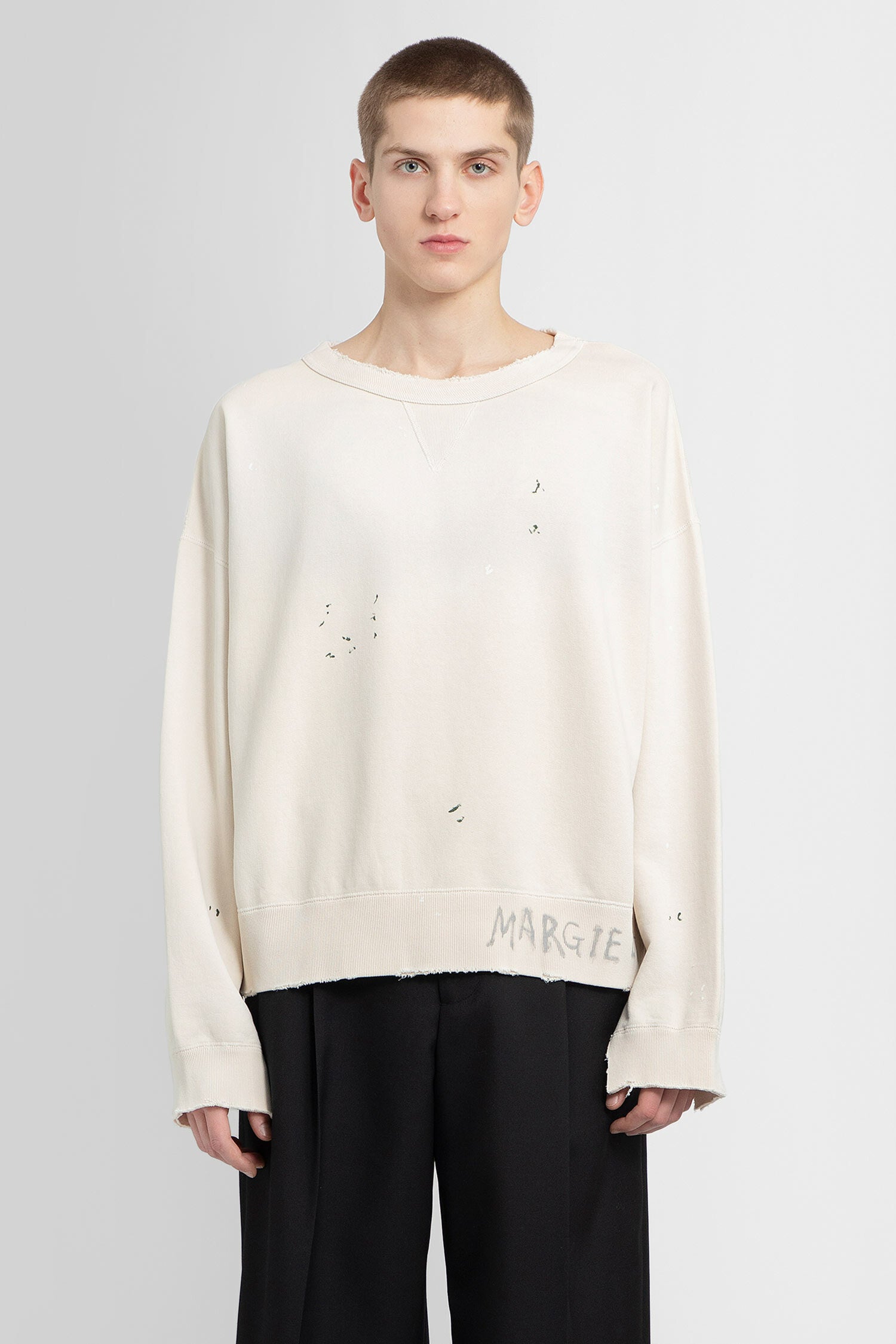 MAISON MARGIELA MAN BEIGE SWEATSHIRTS