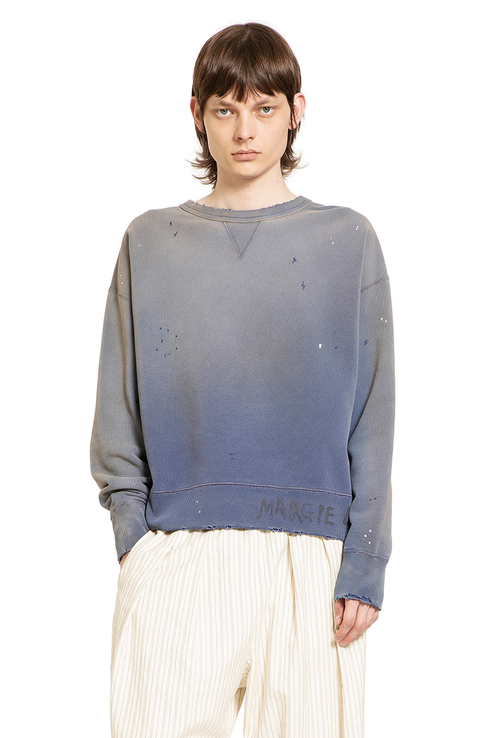 MAISON MARGIELA MAN BLUE SWEATSHIRTS