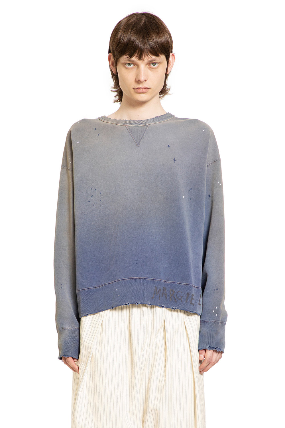 MAISON MARGIELA MAN BLUE SWEATSHIRTS