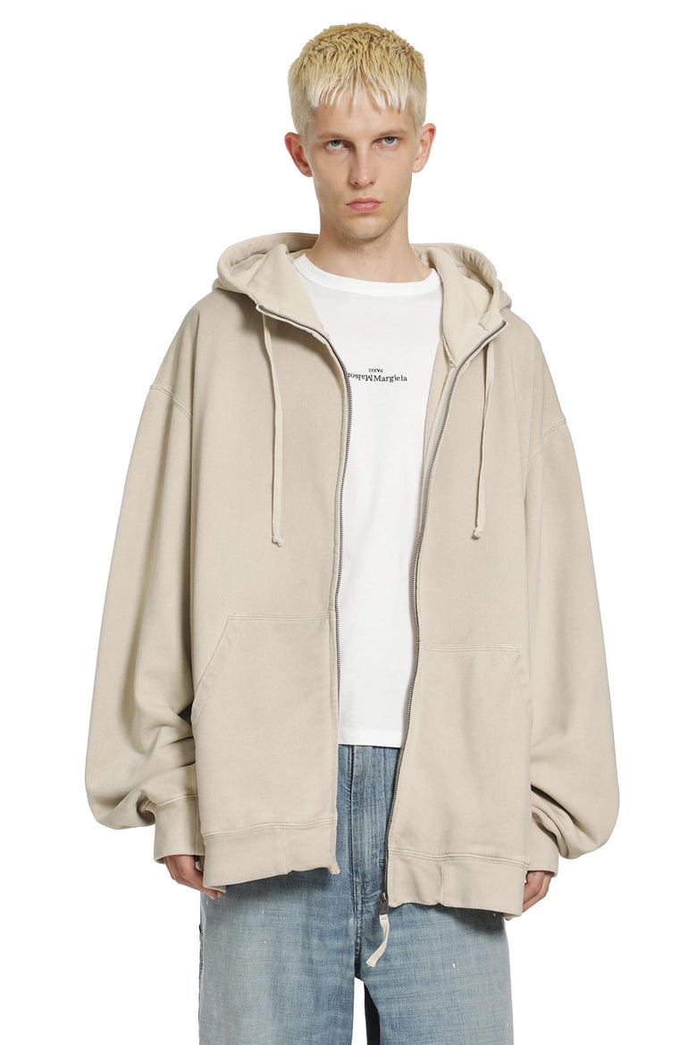 MAISON MARGIELA Numeric Logo Zip-Up Hoodie man