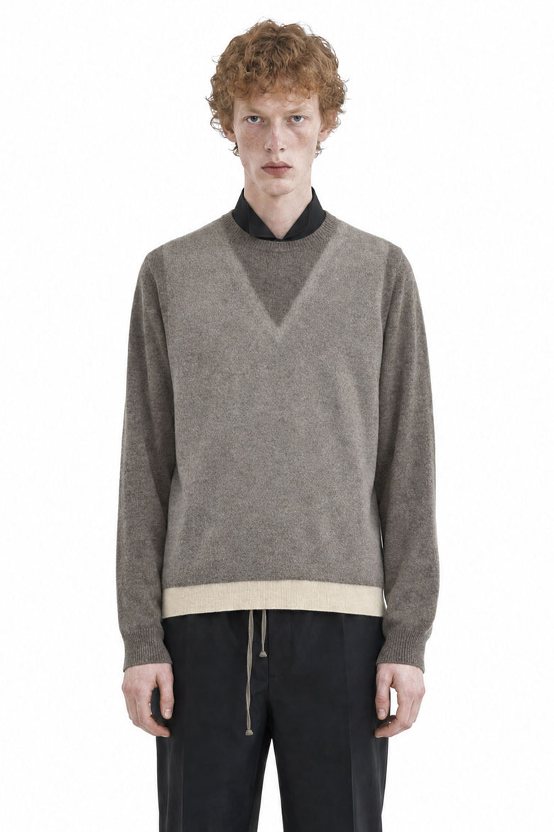 MAISON MARGIELA Fused Knit Wool Crewneck Sweater man