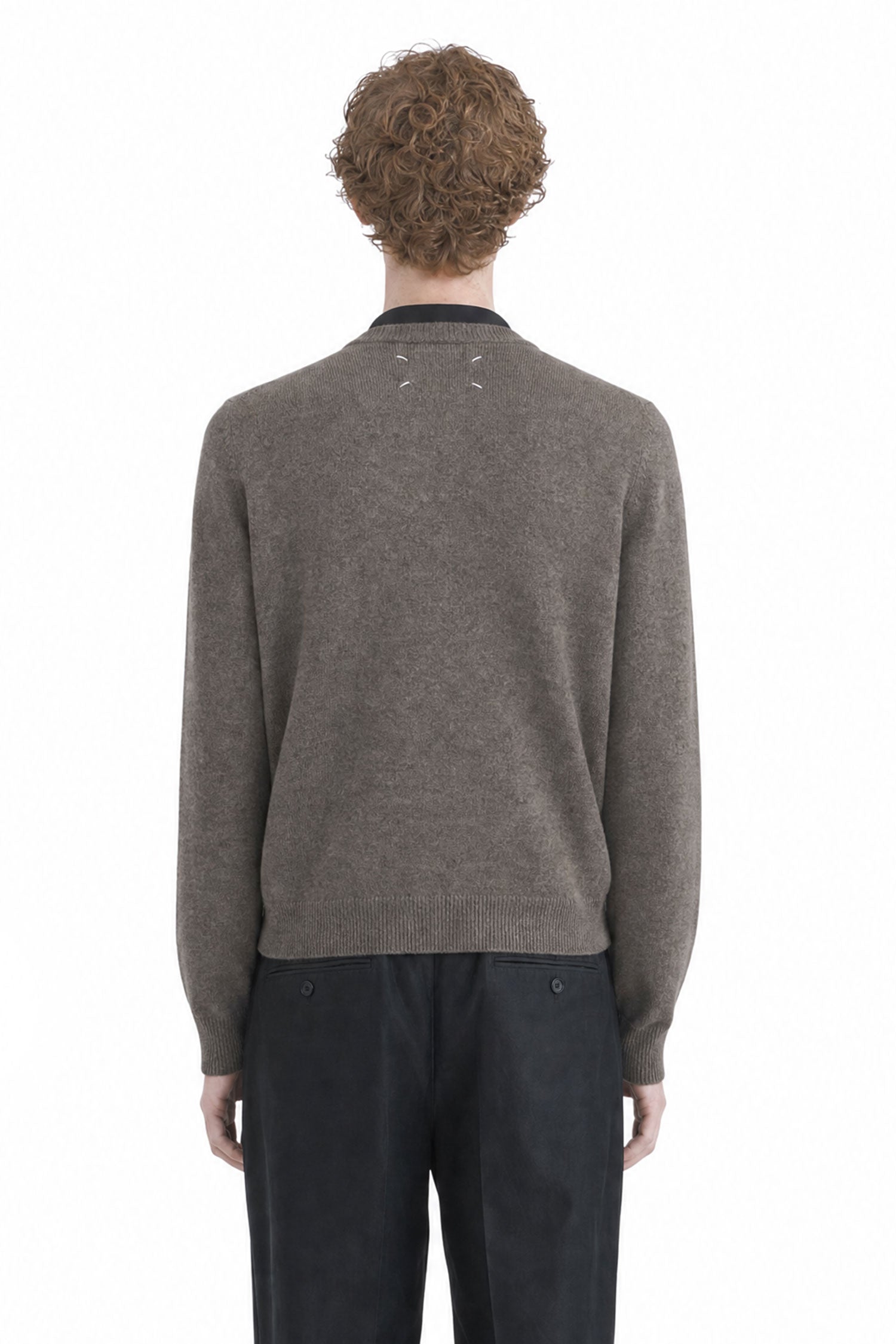 MAISON MARGIELA Fused Knit Wool Crewneck Sweater man