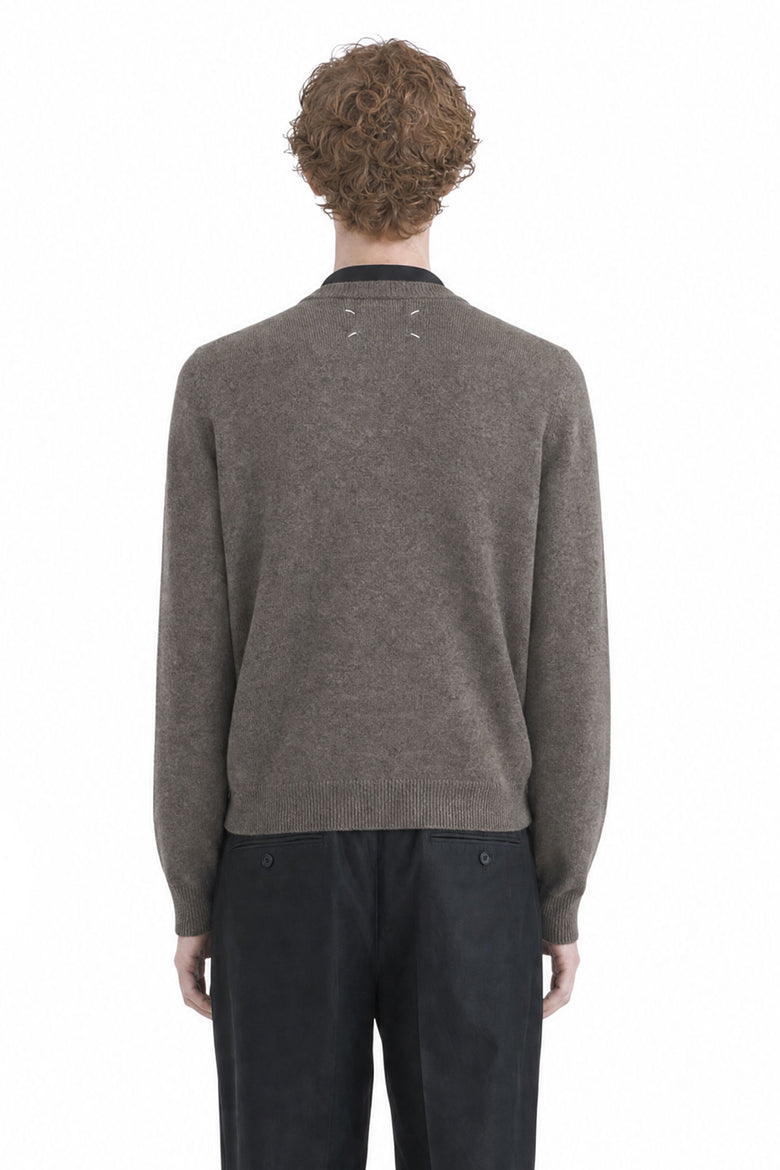 
              MAISON MARGIELA Fused Knit Wool Crewneck Sweater man
            