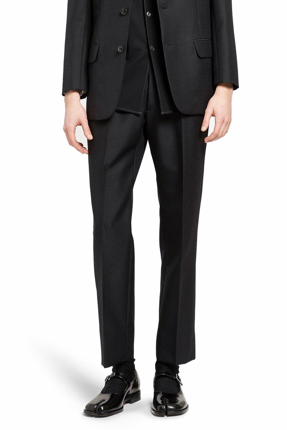 MAISON MARGIELA MAN BLACK TROUSERS