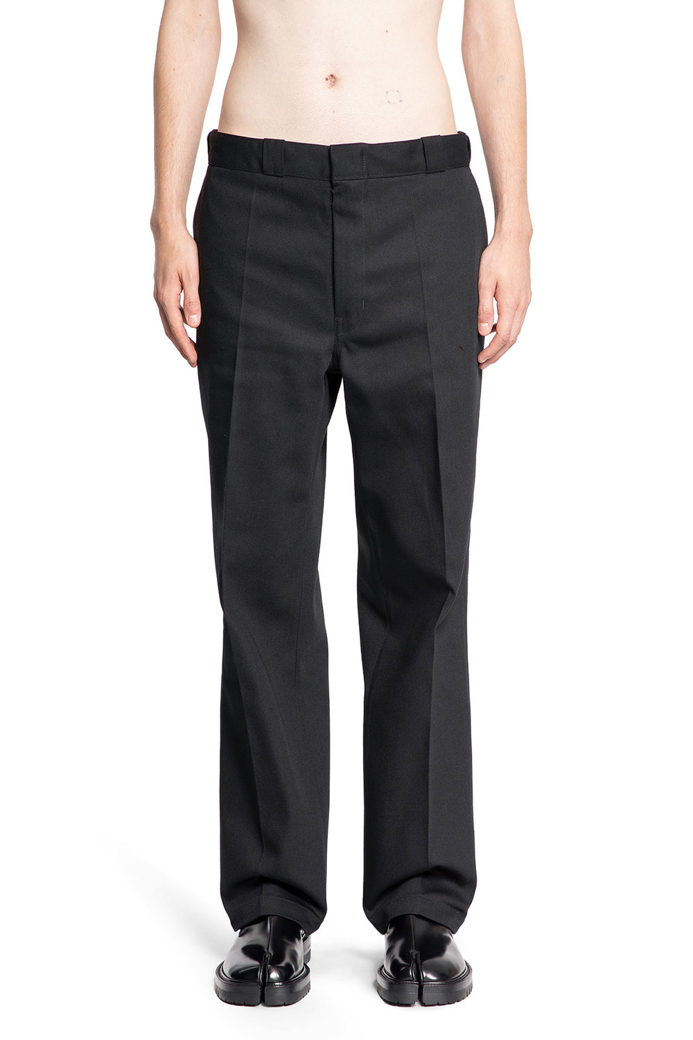 MAISON MARGIELA MAN BLACK TROUSERS