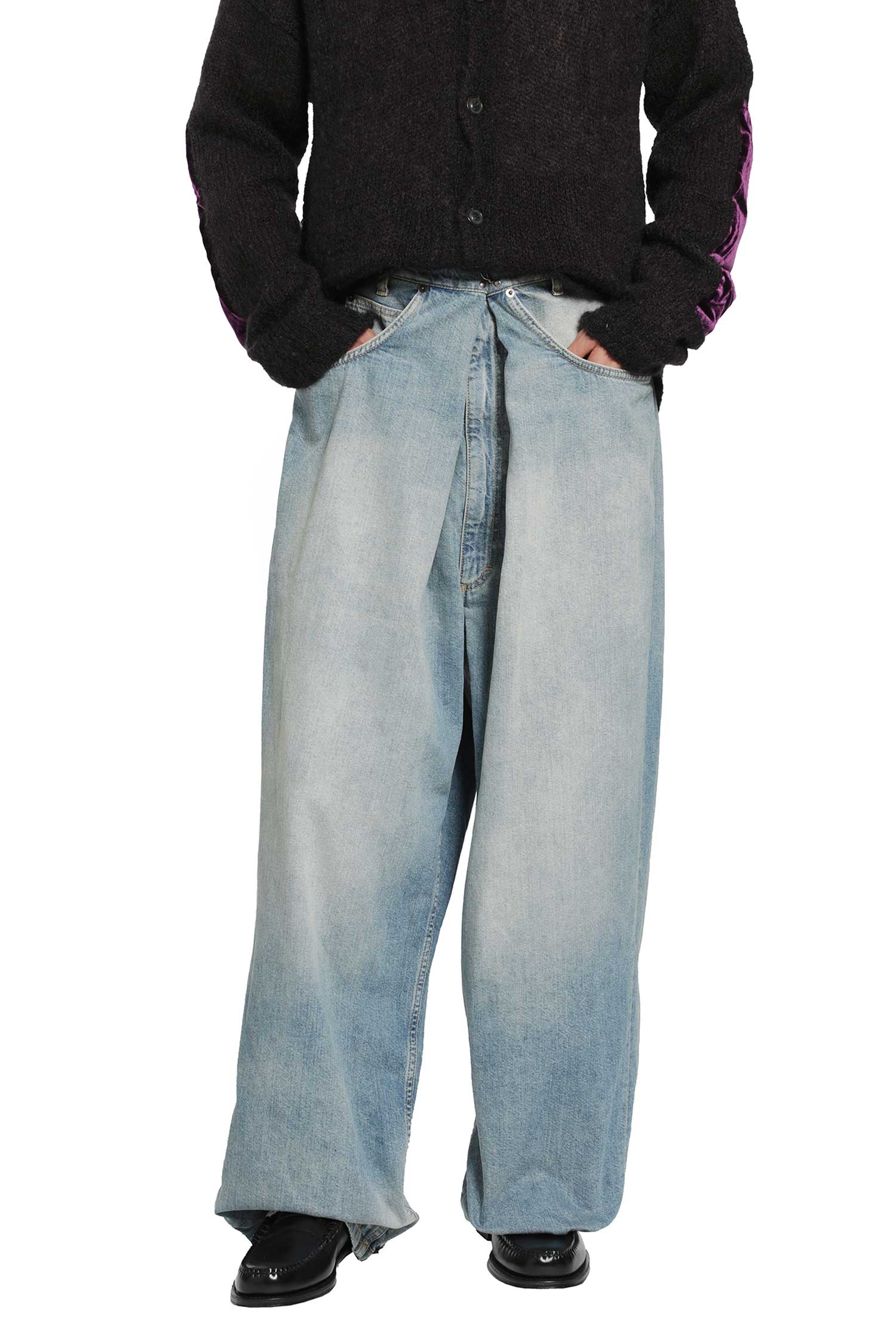Wrap Denim Trousers